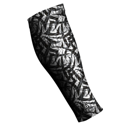 running compression sleeves tribal black 