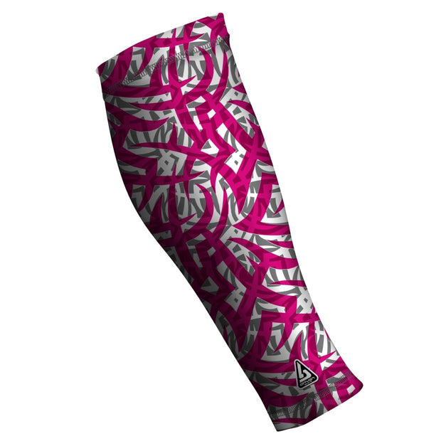 running compression sleeves tribal pink 