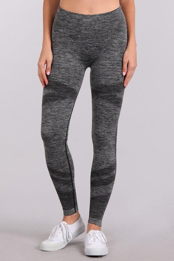 Asymmetrical Stripes Long Legging Pants