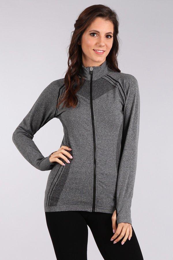 Zip Jacket w/ Contrast Stylelines, BY M. RENA