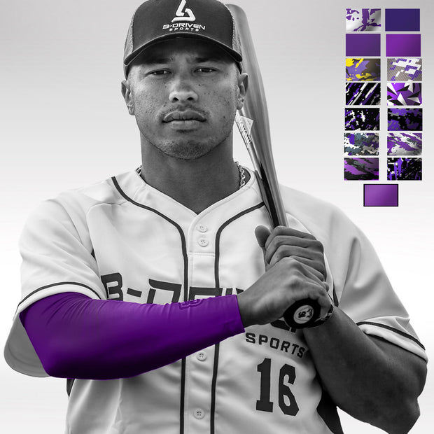 Baseball | Compression Arm Sleeves - Purple