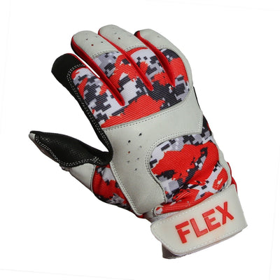 flex batting glove red