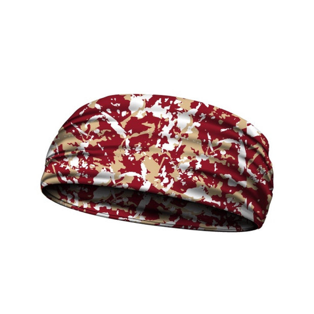  headbands flaked camo gold and maroon 3 widths available