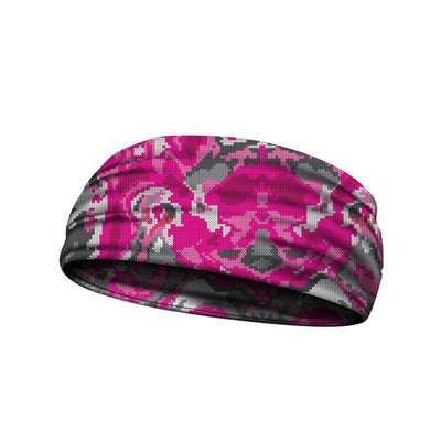  headbands wicked camo pink 3 widths available