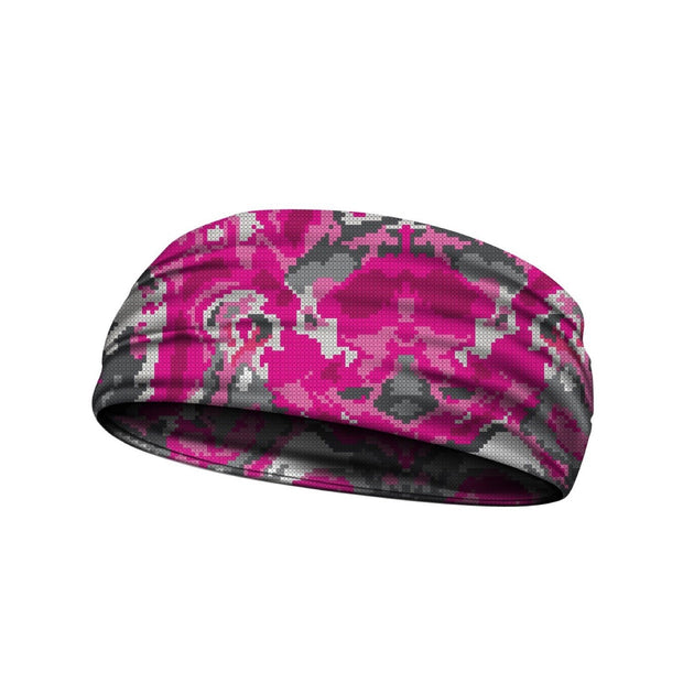  headbands wicked camo pink 3 widths available