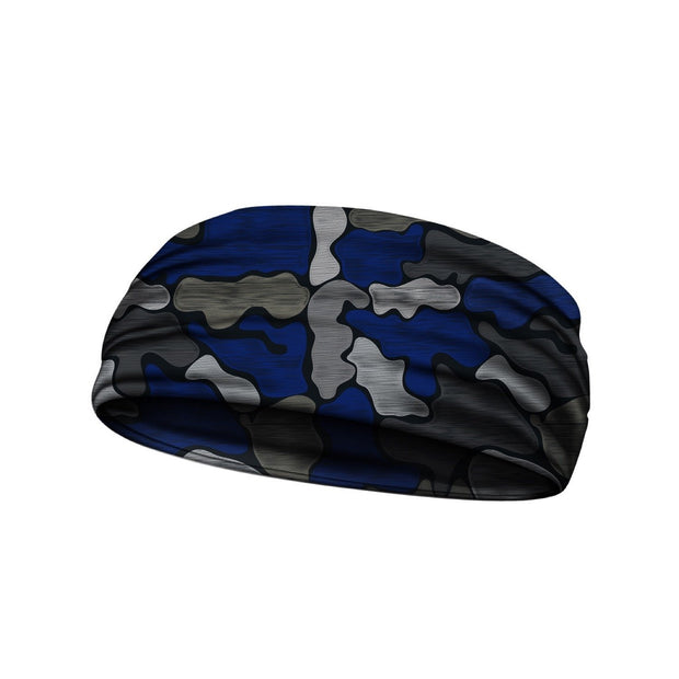   headbands brushed camo blue 3 widths available