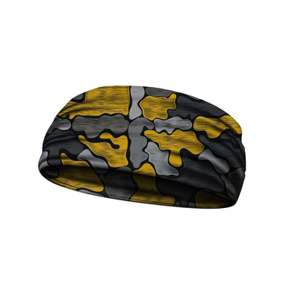   headbands brushed camo yellow 3 widths available