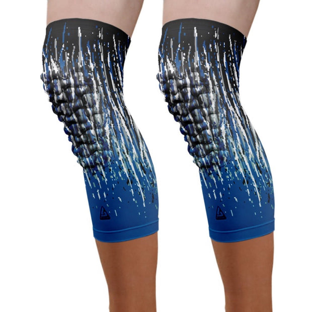  padded knee sleeve royal blue streaks knee