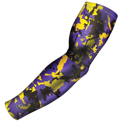 flaked camo purple yellow b driven slv_pro arm sleeve