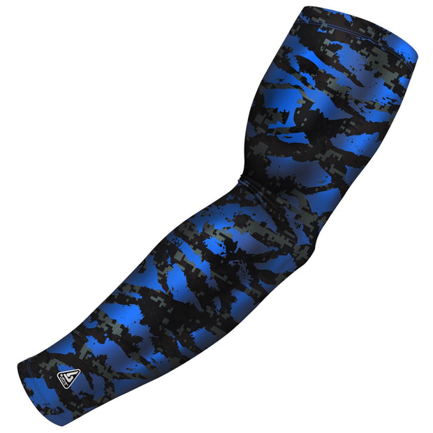 blue and black swag camo arm sleeve