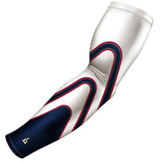 custom tri pipes white blue compression arm sleeve