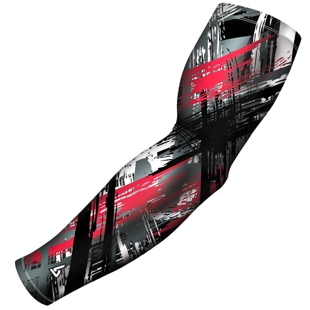 Grey Red Black Retro Arm Sleeve