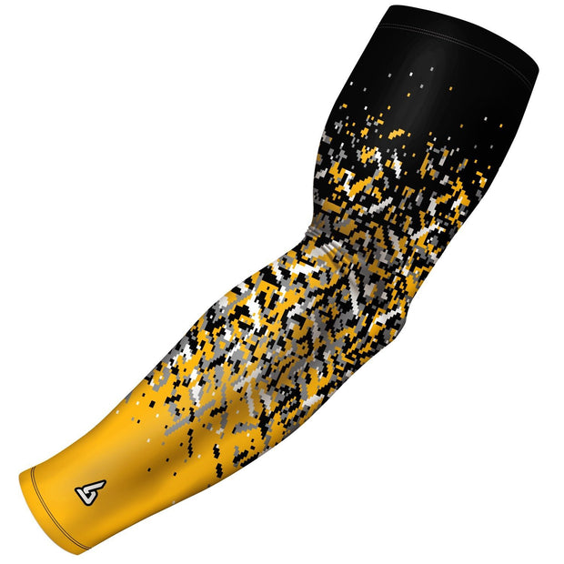 gold arm sleeves for cyclist