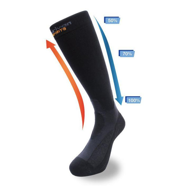 Graduated Enhanced Compression Socks - Black