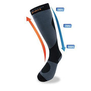 Graduated Enhanced Compression Socks - Black-Grey