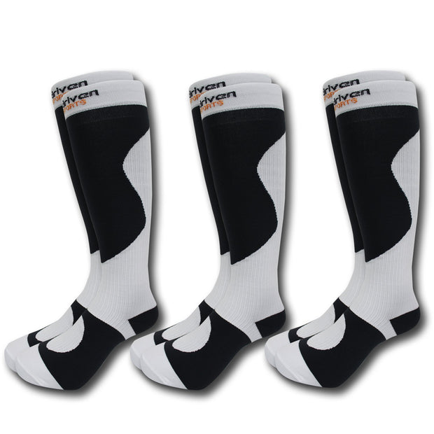 Graduated Enhanced Compression Socks - 3 Pack