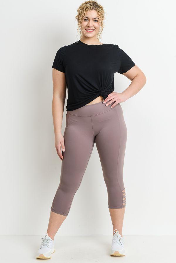 PLUS SIZE CRISS CROSS ACTIVE LEGGINGS