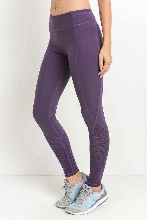 BURNOUT MESH CONTRAST LEGGINGS