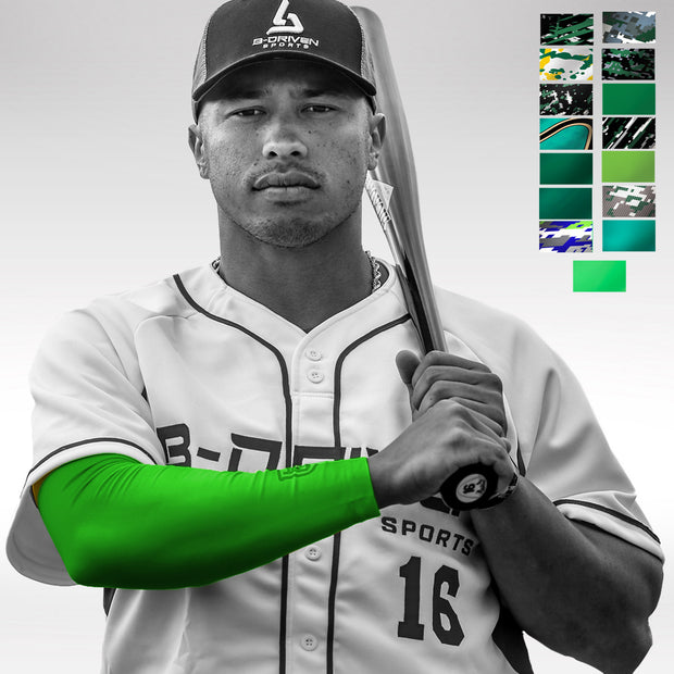 Baseball | Compression Arm Sleeve - Green