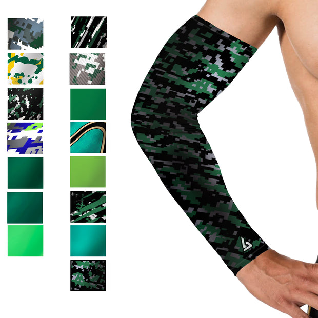 Baseball | Compression Arm Sleeve - Green