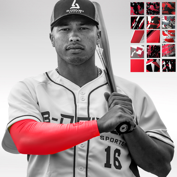 Baseball | Compression Arm Sleeve - Red