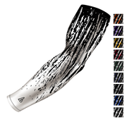 white arm sleeve for foootball, baseball, basketball, golf, bowling, and fishing